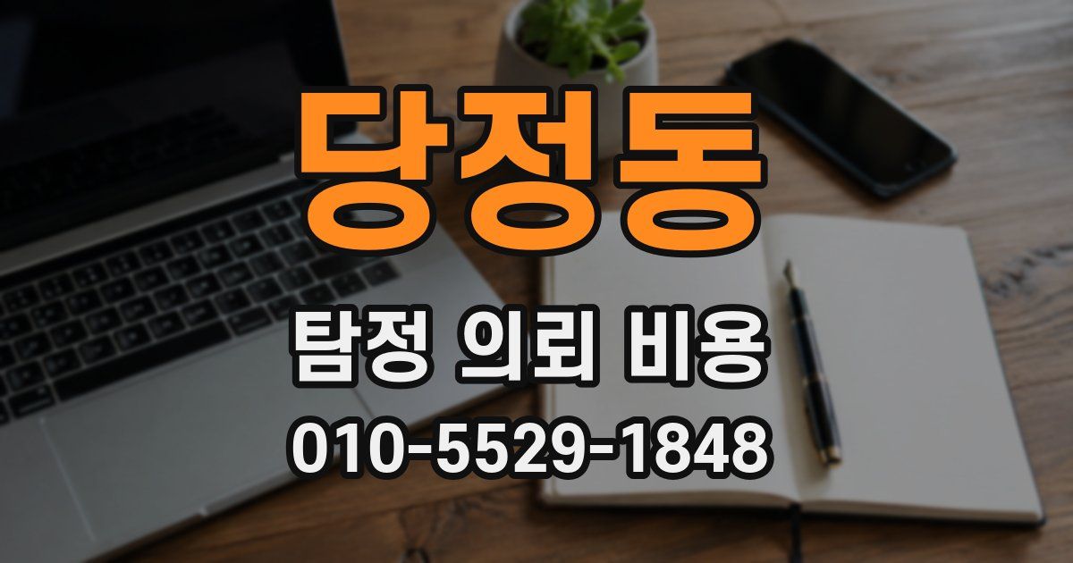 당정동 탐정 의뢰 비용