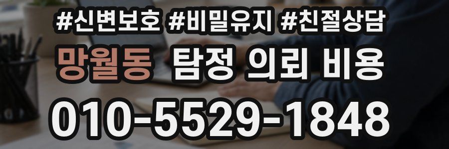 망월동 탐정 의뢰 비용