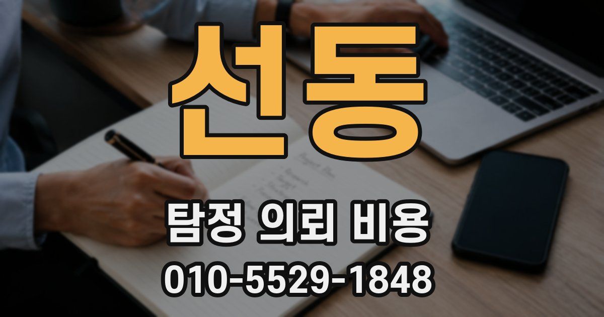 선동 탐정 의뢰 비용
