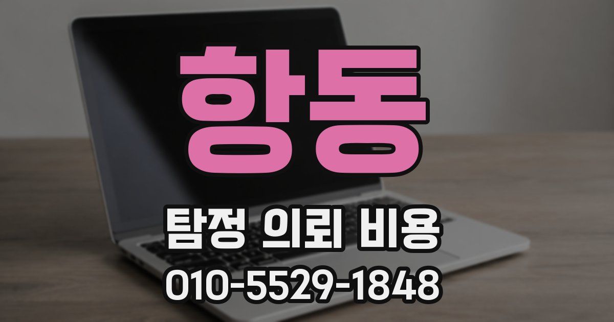 항동 탐정 의뢰 비용