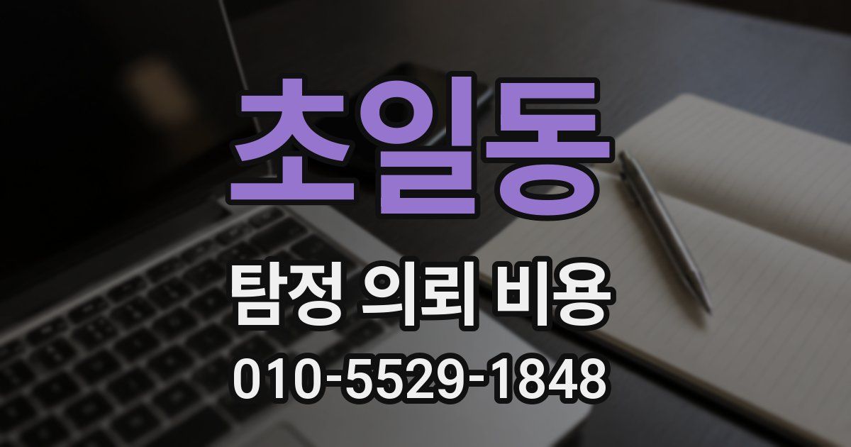 초일동 탐정 의뢰 비용