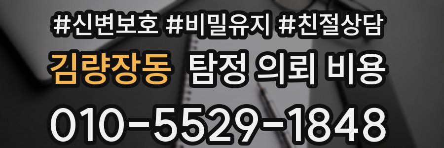 김량장동 탐정 의뢰 비용