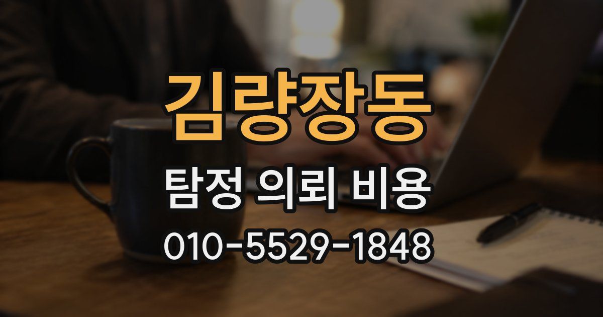 김량장동 탐정 의뢰 비용