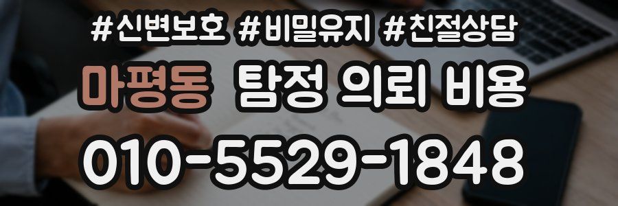 마평동 탐정 의뢰 비용