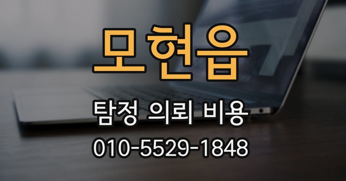 모현읍 탐정 의뢰 비용