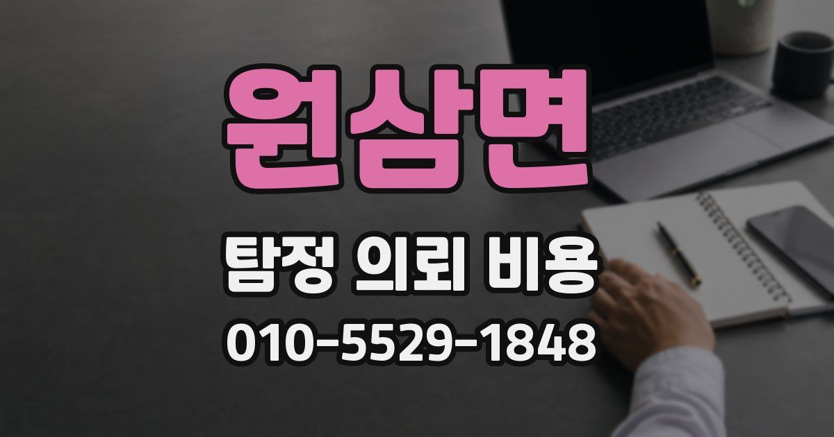 원삼면 탐정 의뢰 비용