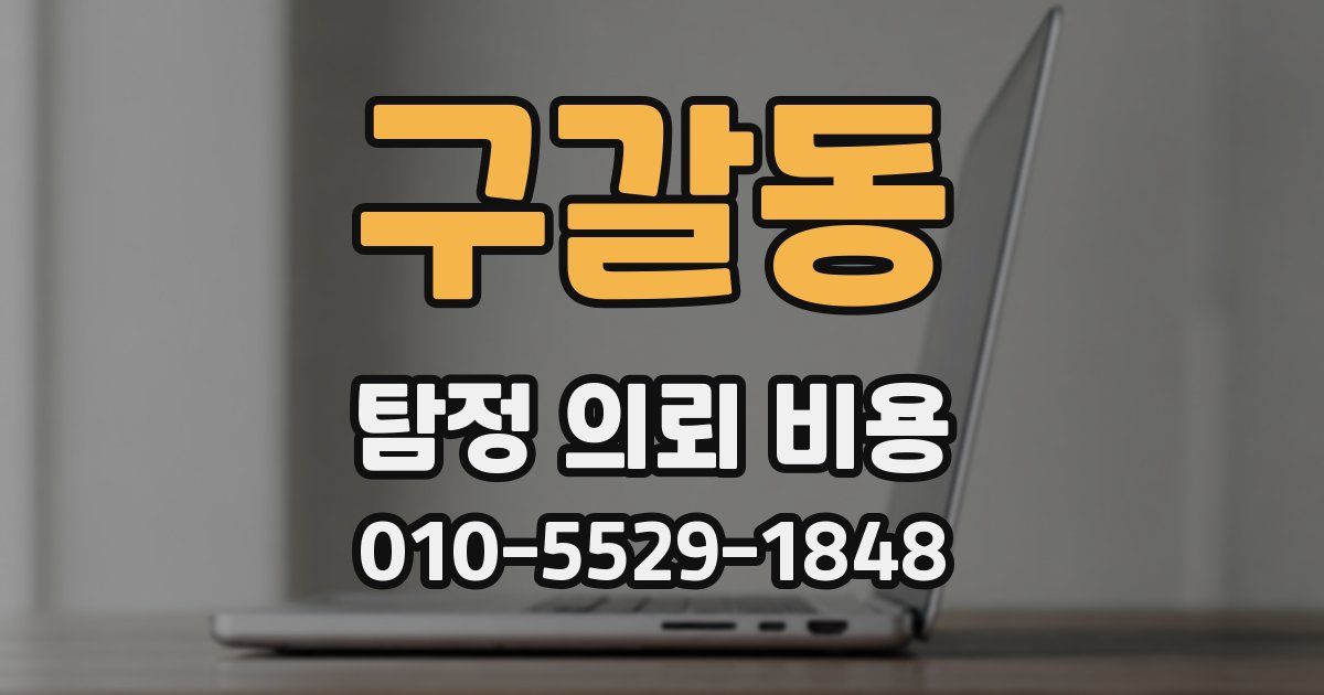 구갈동 탐정 의뢰 비용