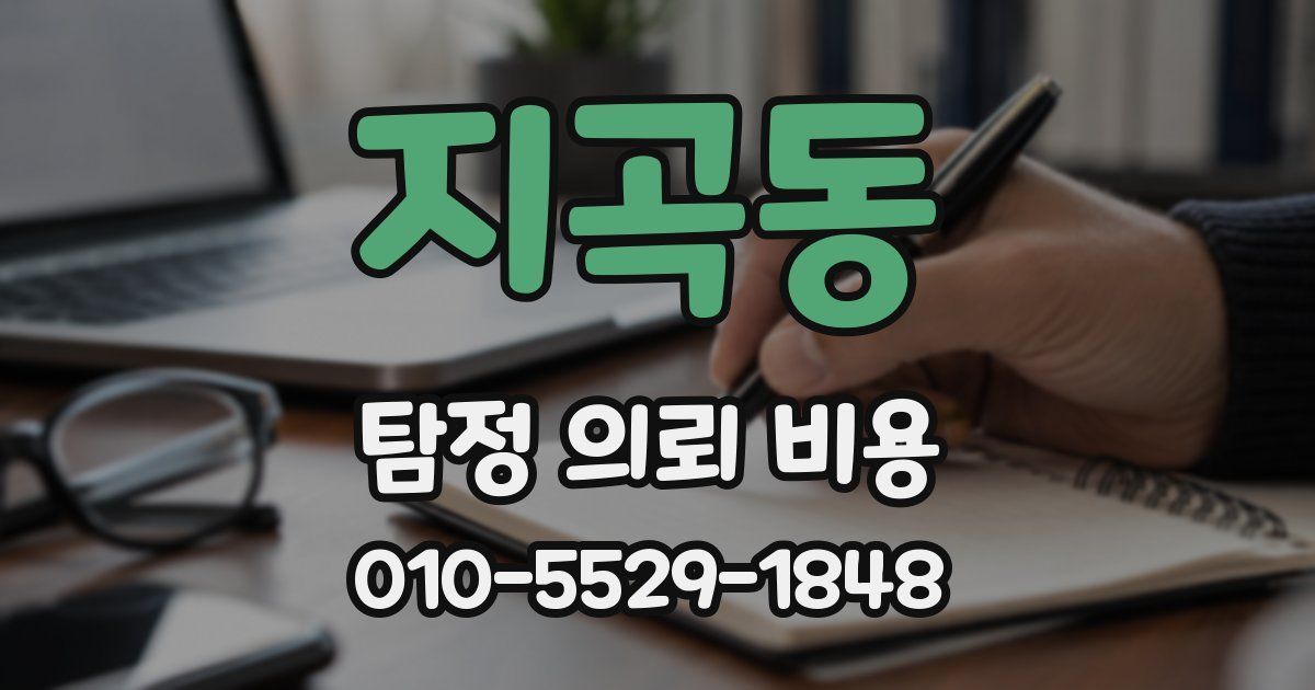 지곡동 탐정 의뢰 비용