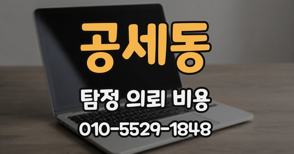 공세동 탐정 의뢰 비용