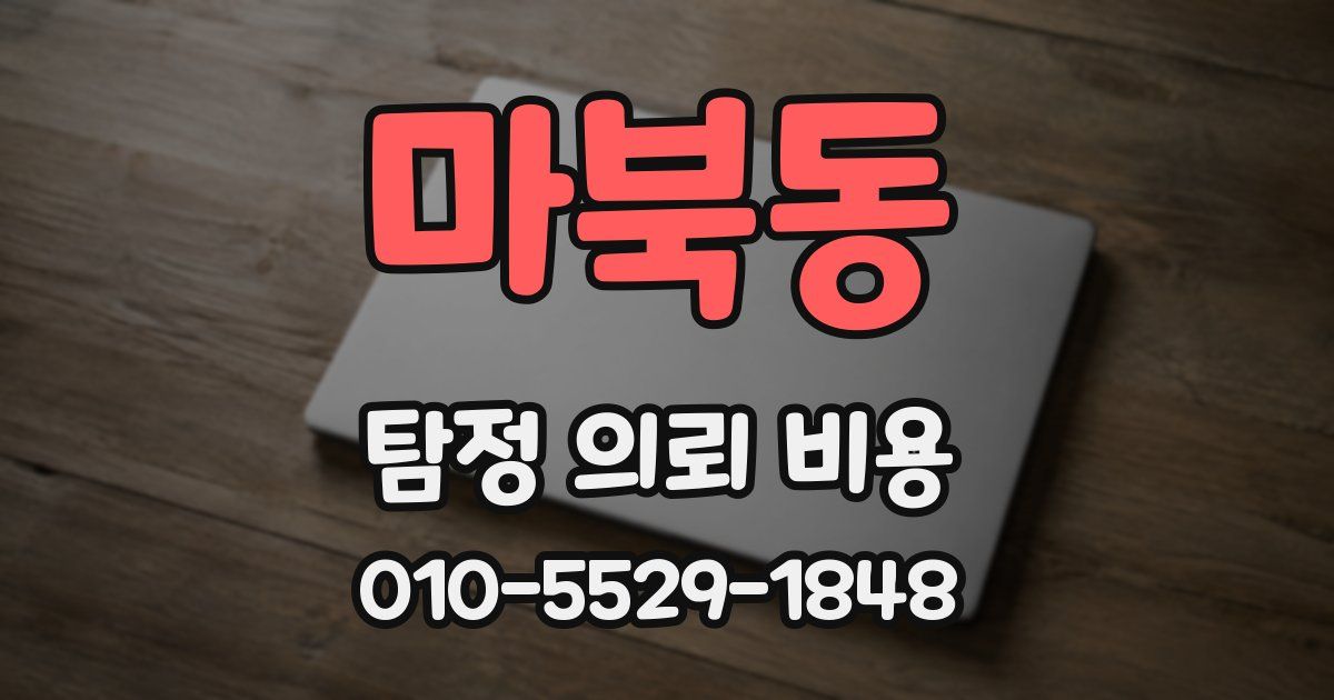 마북동 탐정 의뢰 비용
