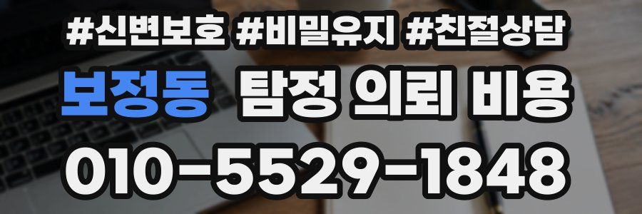 보정동 탐정 의뢰 비용