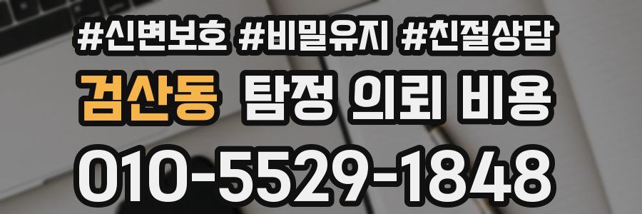 검산동 탐정 의뢰 비용