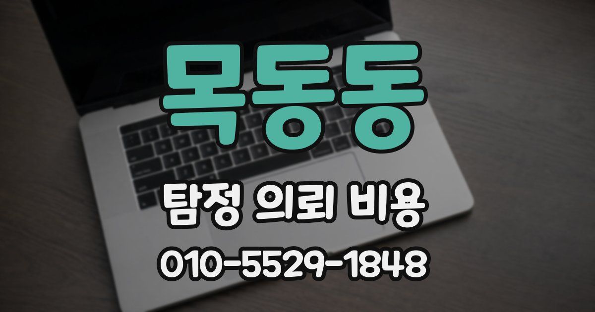 목동동 탐정 의뢰 비용