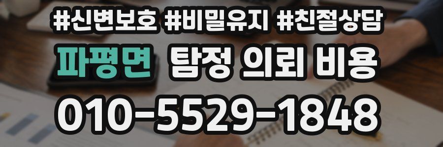 파평면 탐정 의뢰 비용