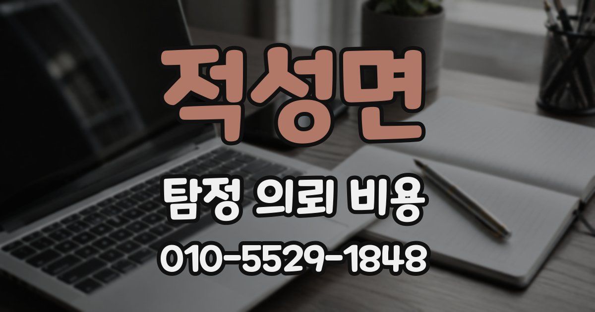 적성면 탐정 의뢰 비용