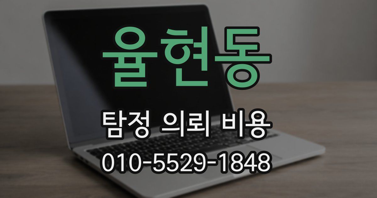 율현동 탐정 의뢰 비용