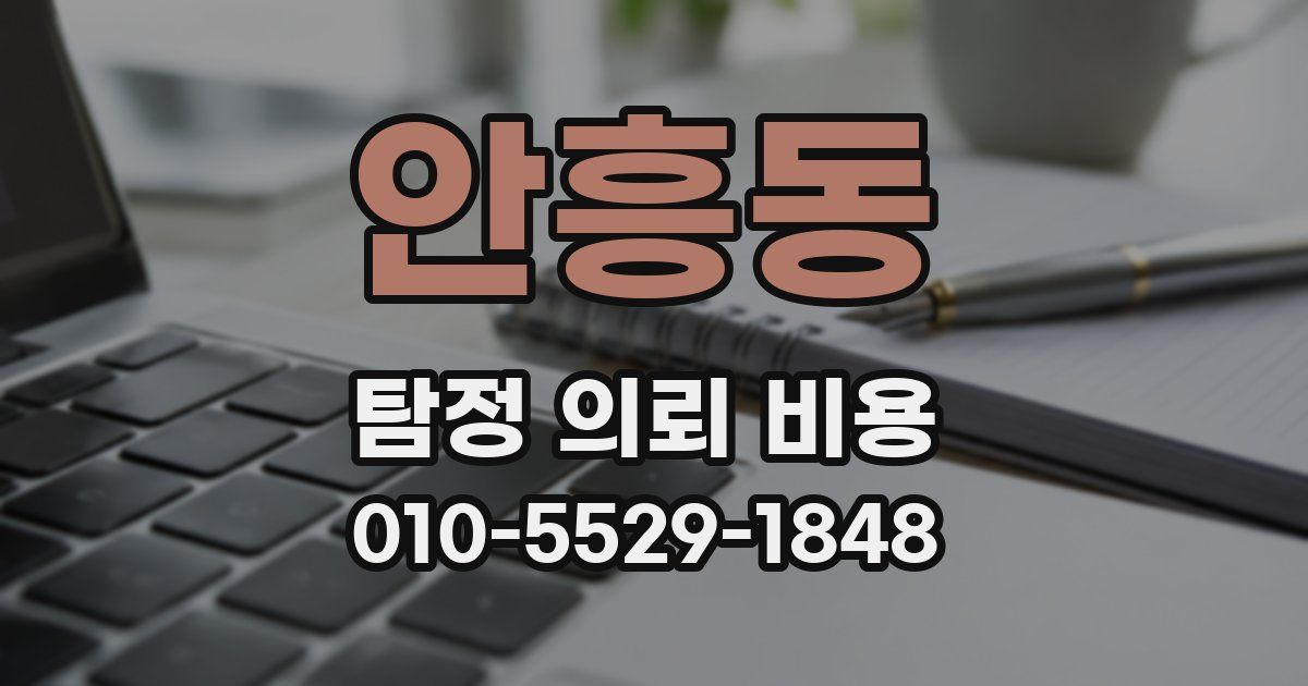 안흥동 탐정 의뢰 비용