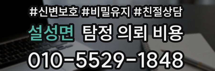 설성면 탐정 의뢰 비용
