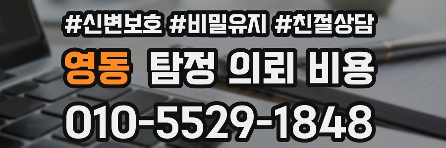 영동 탐정 의뢰 비용