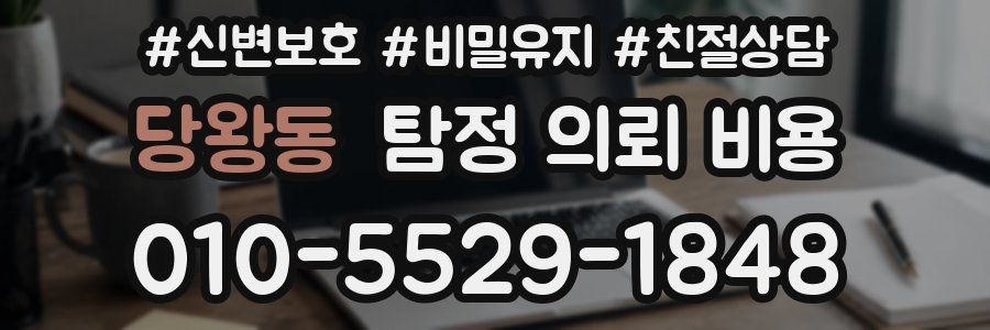 당왕동 탐정 의뢰 비용