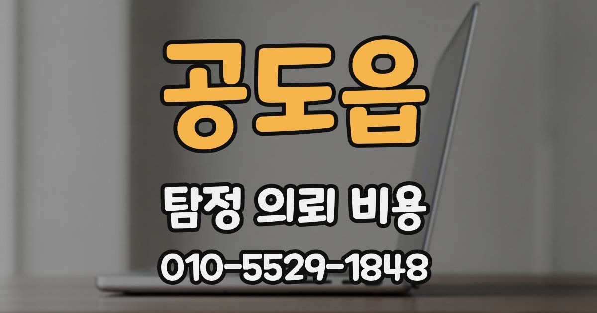 공도읍 탐정 의뢰 비용