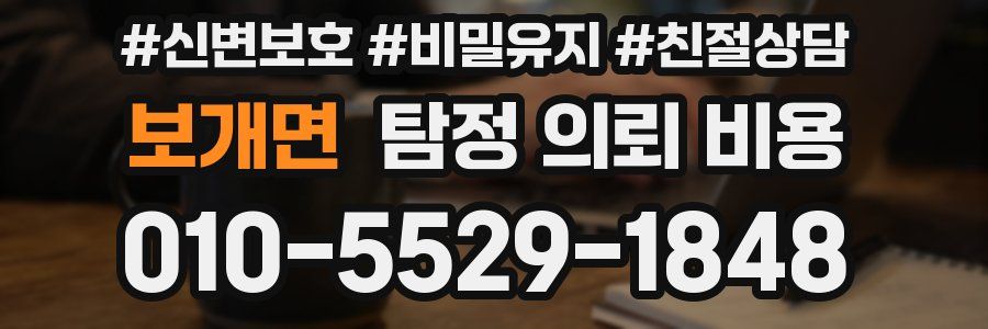 보개면 탐정 의뢰 비용