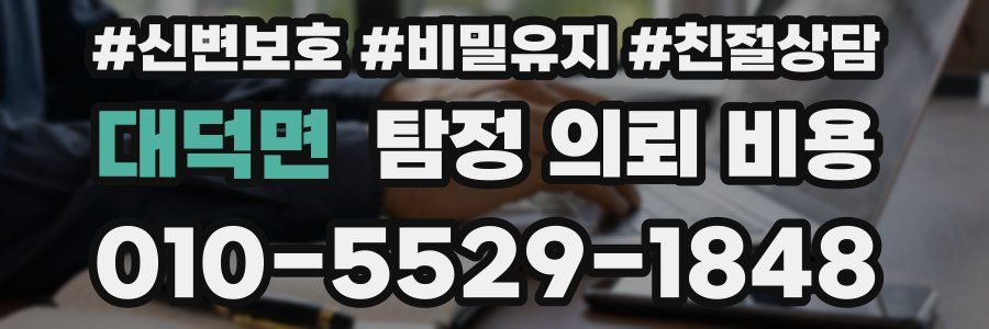 대덕면 탐정 의뢰 비용