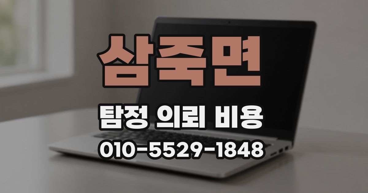 삼죽면 탐정 의뢰 비용
