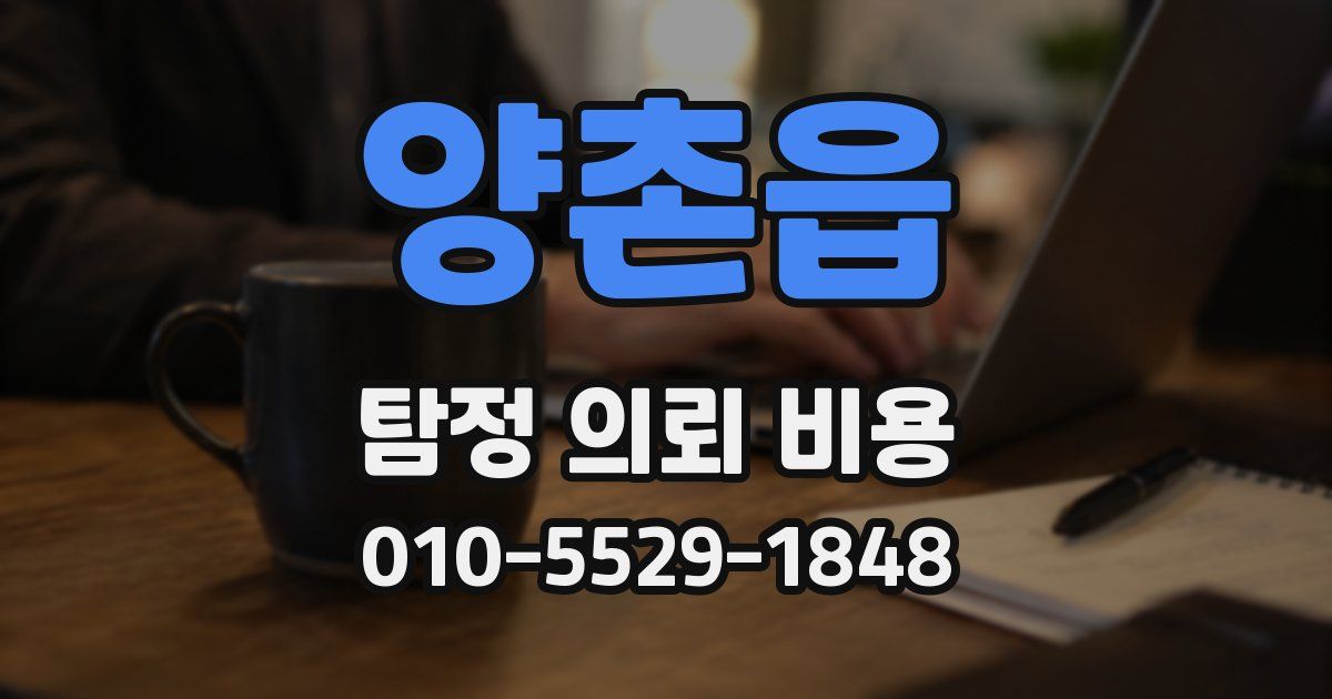 양촌읍 탐정 의뢰 비용
