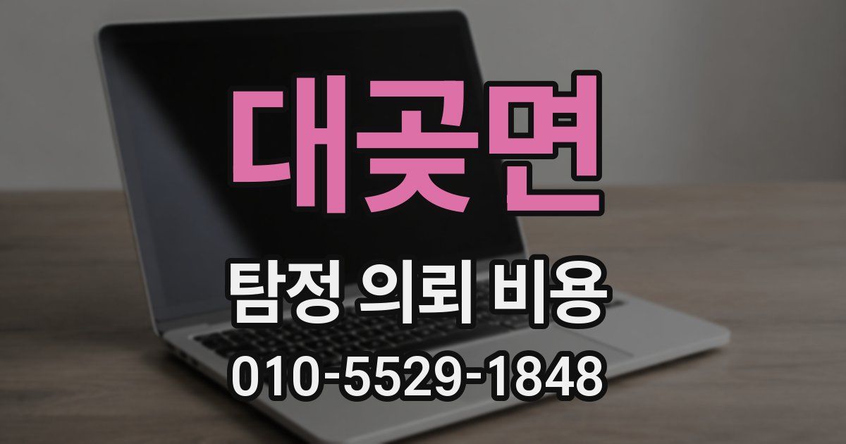 대곶면 탐정 의뢰 비용