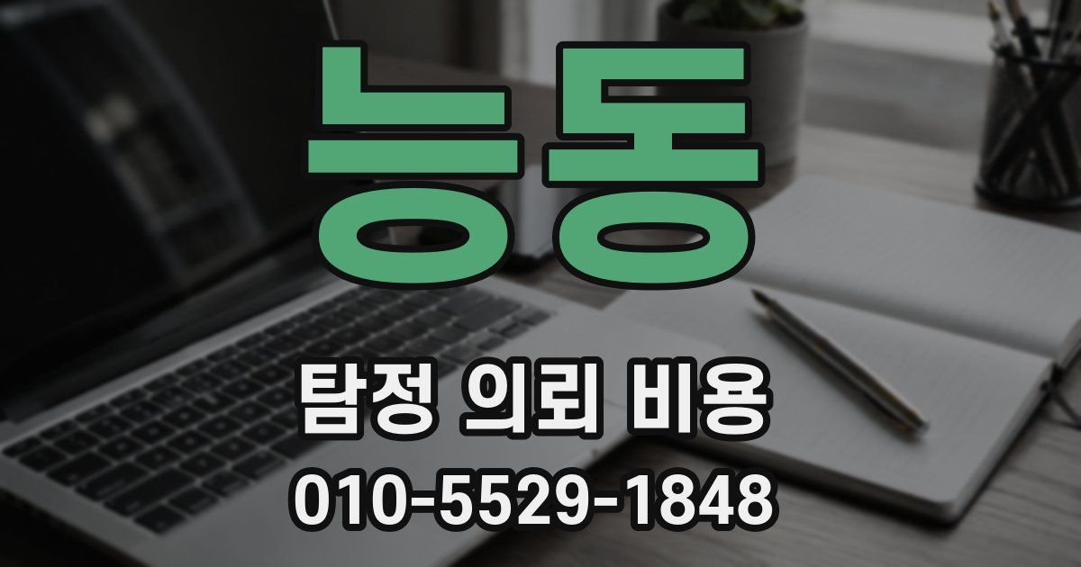 능동 탐정 의뢰 비용