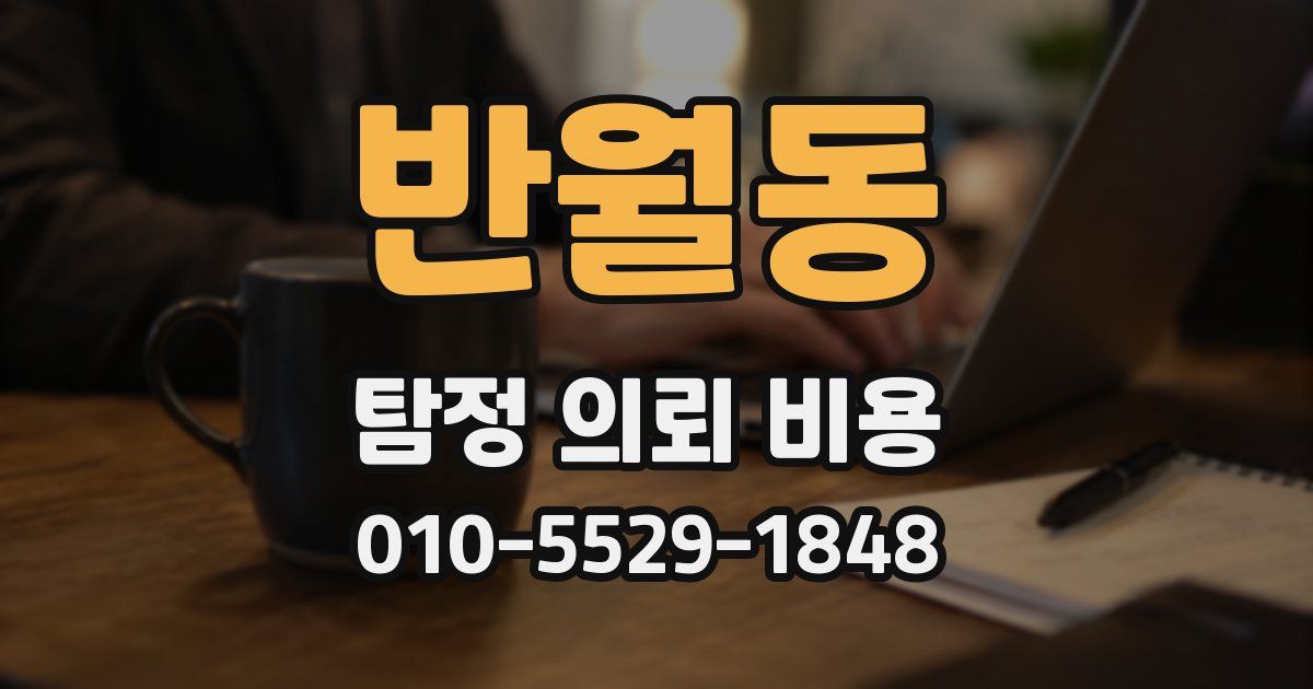 반월동 탐정 의뢰 비용
