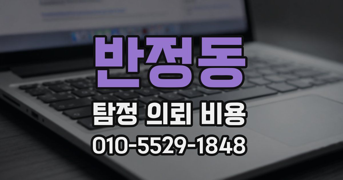 반정동 탐정 의뢰 비용