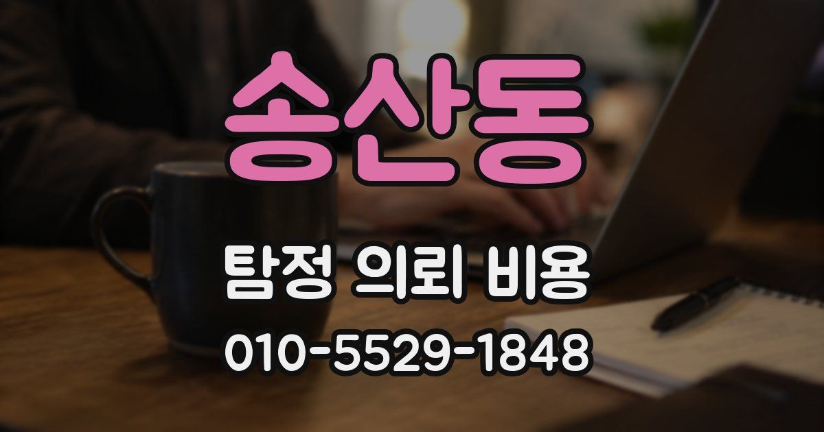 송산동 탐정 의뢰 비용