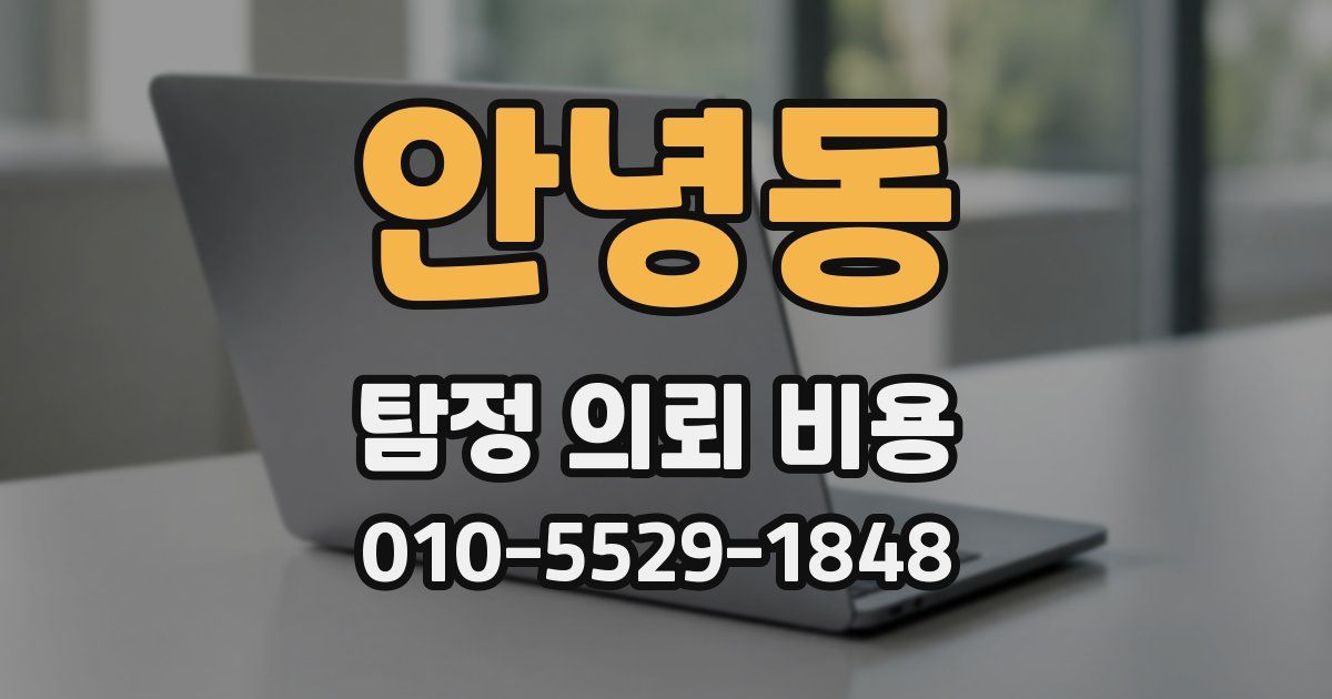 안녕동 탐정 의뢰 비용