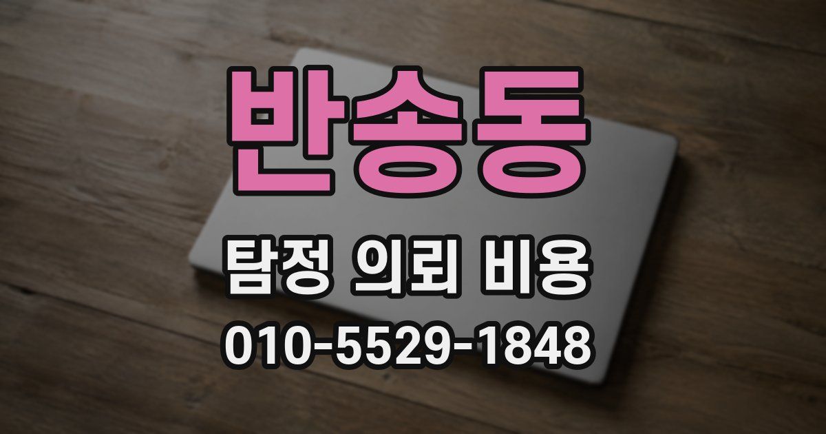 반송동 탐정 의뢰 비용
