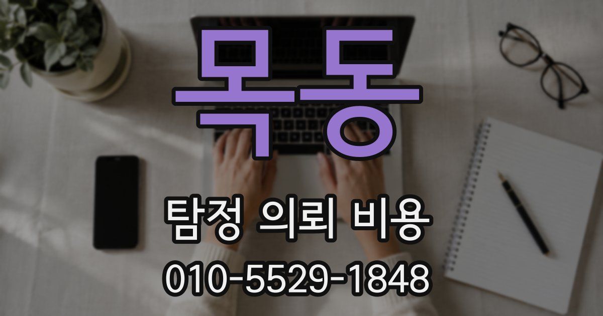 목동 탐정 의뢰 비용