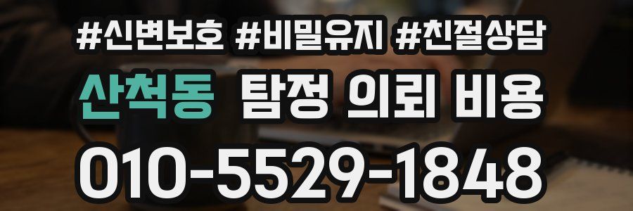 산척동 탐정 의뢰 비용
