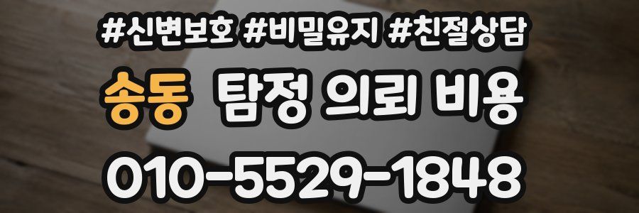 송동 탐정 의뢰 비용