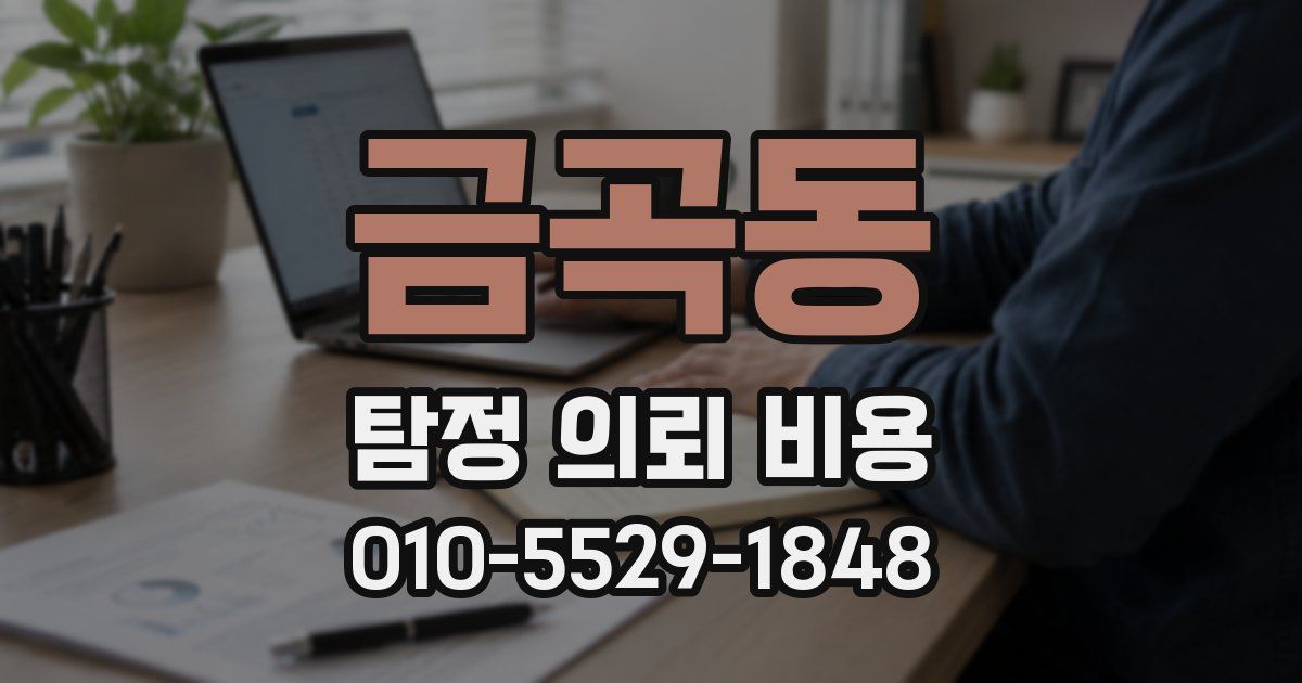금곡동 탐정 의뢰 비용