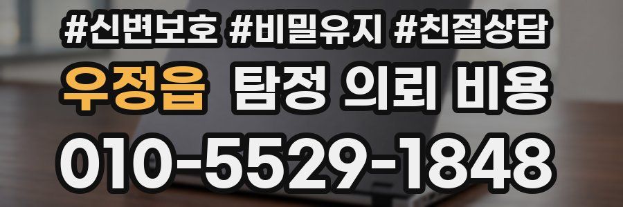우정읍 탐정 의뢰 비용