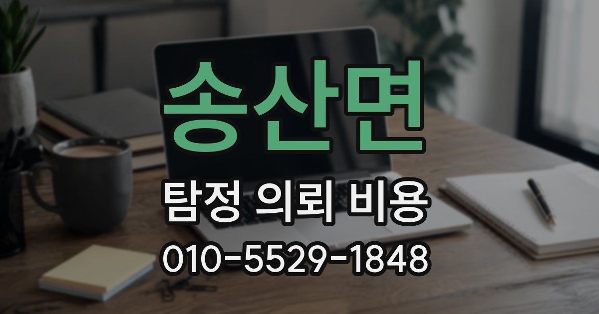 송산면 탐정 의뢰 비용