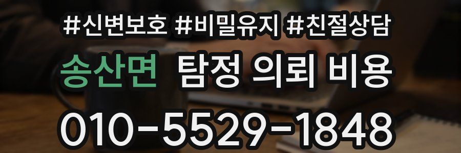 송산면 탐정 의뢰 비용