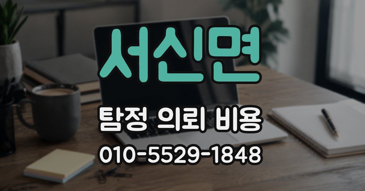 서신면 탐정 의뢰 비용