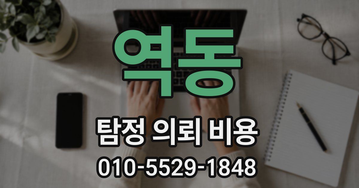 역동 탐정 의뢰 비용