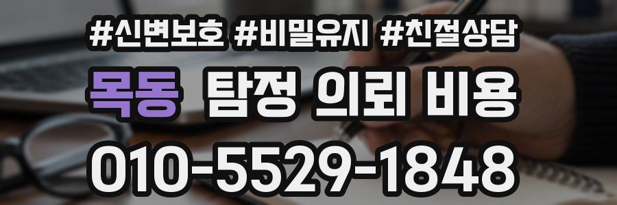 목동 탐정 의뢰 비용