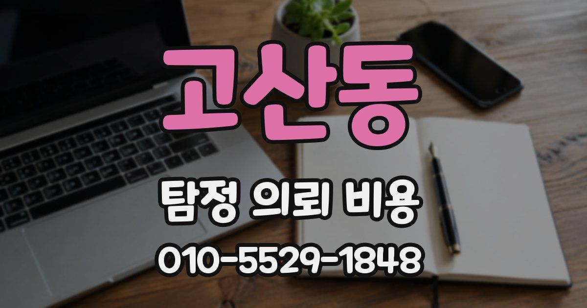 고산동 탐정 의뢰 비용