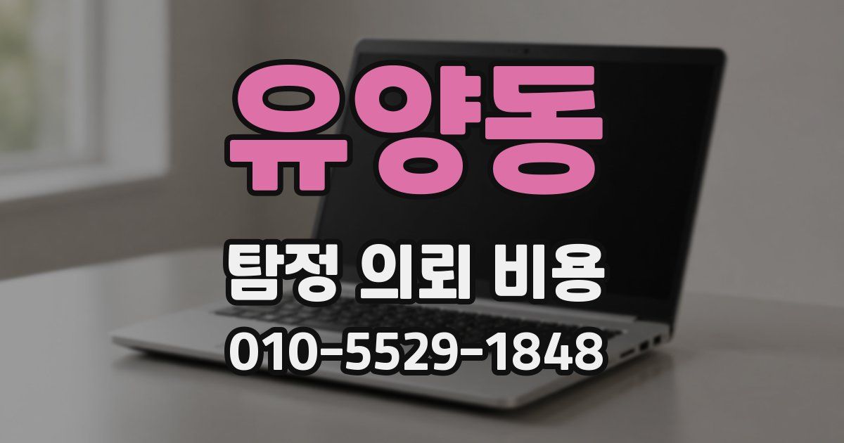 유양동 탐정 의뢰 비용