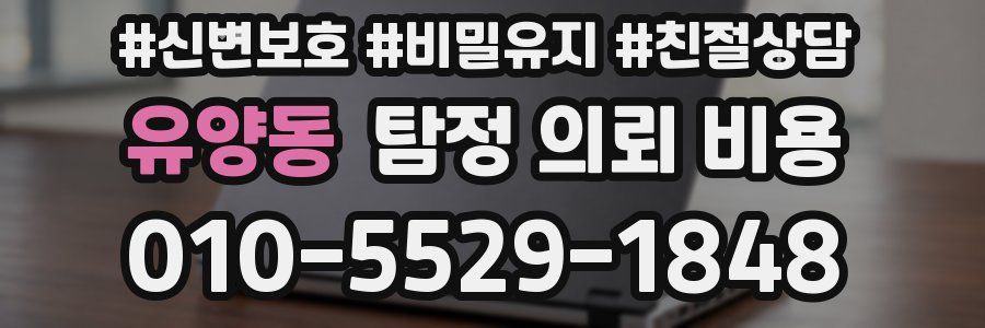 유양동 탐정 의뢰 비용