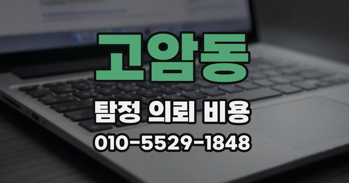 고암동 탐정 의뢰 비용